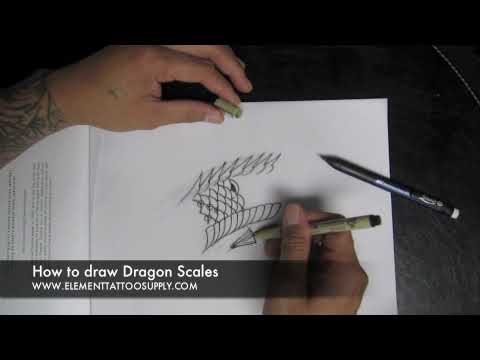how to draw dragon scales