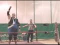 june 9th 2007, pipestone, mn        the iwf's dirty dan hanson takes on the 7'1