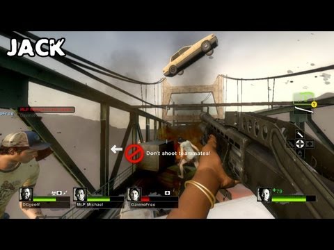 left - Geoff, Jack, Michael and Gavin finish taking on the endless hordes of zombies in the new L4D2 DLC, Cold Stream. Gavin has footage this time.