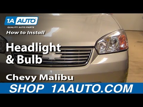 How To Install Replace Headlight and Bulb Chevy Malibu 04-08 1AAuto.com