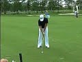 aaron baddeley - golf swing - face on - stack and tilt