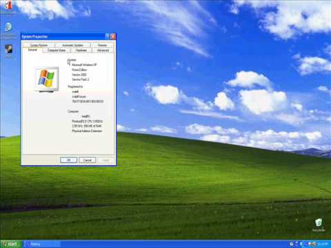 how to know bit of windows xp