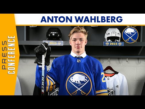 Anton Wahlberg After Being Drafted 39th Overall By Buffalo Sabres In 2023 NHL Draft