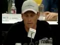 Lance Armstrong pissed off at pressconferanse