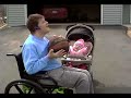 Dad in wheelchair and daughter playing basketball (4) Dad in wheelchair and daughter playing basketball (4)