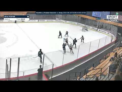 5/24/24 Game Shifts Murphy Foster #3 Seattle Jr. Kraken 14uAAA vs. California Wave 14uAAA