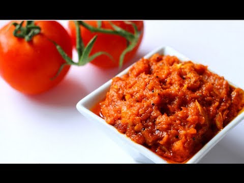 Recipe - Tomato Kismis Chutney (Tomato Raisins Pickle) Recipe With English Subtitles