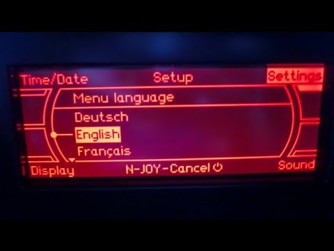 Audi A4 change menue language / Sprachmenü ändern Deutsch English Français Español Italiano