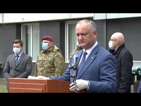 Președintele Republicii Moldova a participat la ceremonia de donare a unui prim lot din asistența umanitară acordată de România