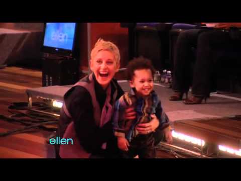 Ellen Plays Around with Baby David Video