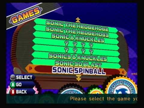 how to unlock games in sonic mega collection