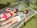 Japanese girls Risa and Sayumi on the beach
