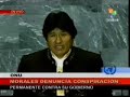 El presidente de Bolivia, Evo Morales, afirmó este martes en la tribuna de la Organización de Naciones Unidas (ONU), que se está viviendo 