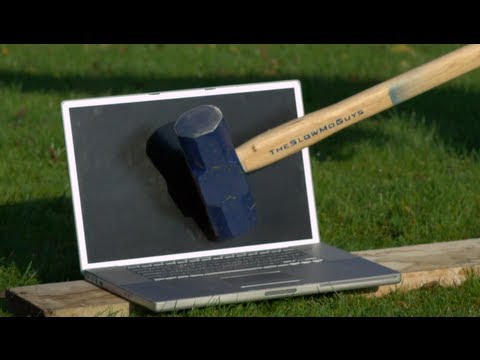 Slow Mo Guys - Smashing A Mac With Sledgehammer