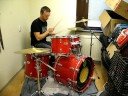 Ola playing drums in link�ping