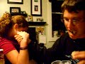 arm wrestling w/ napkin hands    pathetic