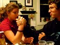 arm wrestling w/ napkin hands    pathetic