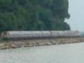 Train 48 skirts the Hudson River at Scarborough