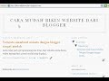 Belajar Bisnis Online - 5 menit Buat Website di Blogger.com