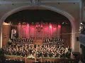 from moscow, russia, this is a rousing patriotic work from a concert commemorating the russian victory in wwii.  directing the choir and orchestra in the great hall of the moscow conservatory is vladimir fedoseyev.  i remember seeing alexander solzhinitsyn in the audience. the lyrics are as follows:


arise huge country arise to the mortal fight 
with the dark fascist force with the damned horde 
let noble fury boil up in a wave 
there is a national holy war
let noble fury boil up in a wave 
there is a people's holy war

we shall repulse the suffocaters of all ardent ideas
those tyrants, robbers, torturers of peoples 
let noble fury boil up in a wave
there is a people's holy war
the dark wings dare not fly over our native land 
the enemy dare not trample her spacious fields

let noble fury boil up in a wave
there is a people's holy war
the rotten fascist unclean
we will drive out with a bullet to the forehead
united with mankind we will hammer out a mighty coffin

let noble fury boil up in a wave
there is a people's holy war
let noble fury boil up in a wave
there is a people's holy war