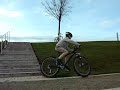 Mit  MTB Die Treppe Runter Und Wieder Hoch Fahren