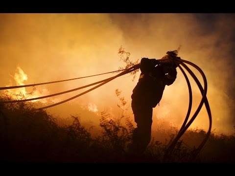 Dozens of wildfires erupt in northern Spain after the winter begins with an unusual dry spell.
