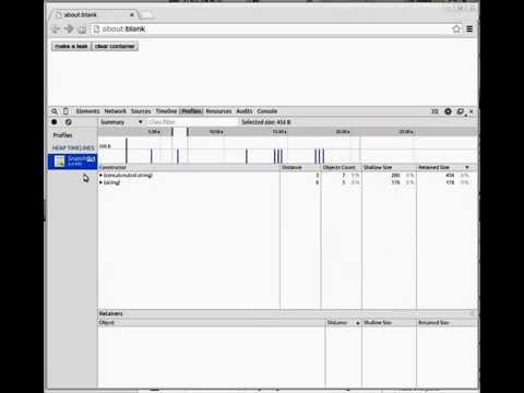 how to detect memory leak javascript