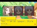 Yay!!! Suzu Fujibayashi!My favorite TOP [Tales of Phantasia] character! x3Idk why, but I like silent anime people or w/e :XAnd to get Suzu, you have to dress up Frio and Kyaro as any kinds of ninjas.