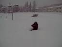 Playing in the snow in Alaska