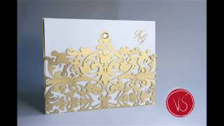 Convite de casamento-Corte a laser