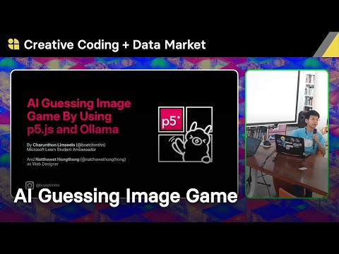 AI Guessing Image Game by using p5.js and Ollama