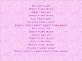 Dont Turn Back Lyrics On Screen By Colby O'Donis