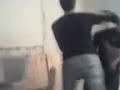 crazy dude punches his friend in face