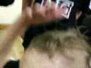 Greeny gets his hair shaved off