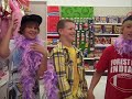 us in target makeing a dance video to incredibad