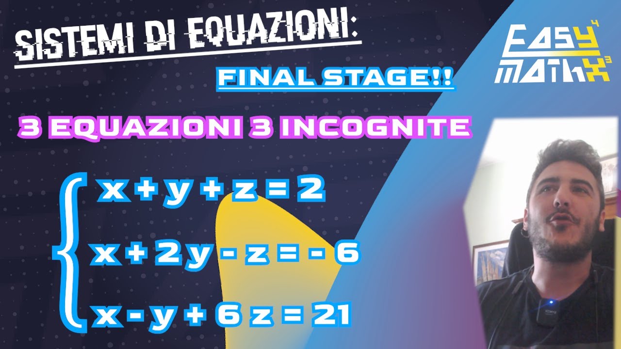 🚀 SISTEMI A 3 EQUAZIONI E 3 INCOGNITE! Fatti con la sostituzione sono FACILISSIMI 😉💪