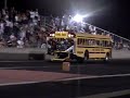 Bus does wheelie down track
