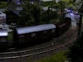 1:220 Z Scale V160 Freight Train on My Coffee Table Layout.