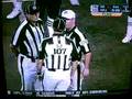Tedy Bruschi of the New England Patriots swears on CBS