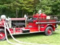 This is my grandparent's fully-restored 1926 Ahrens Fox NS4 Pumper in action at the 2008 Antique Engine Jamboree at the Hanford Mills Museum in East Meredith, NY.