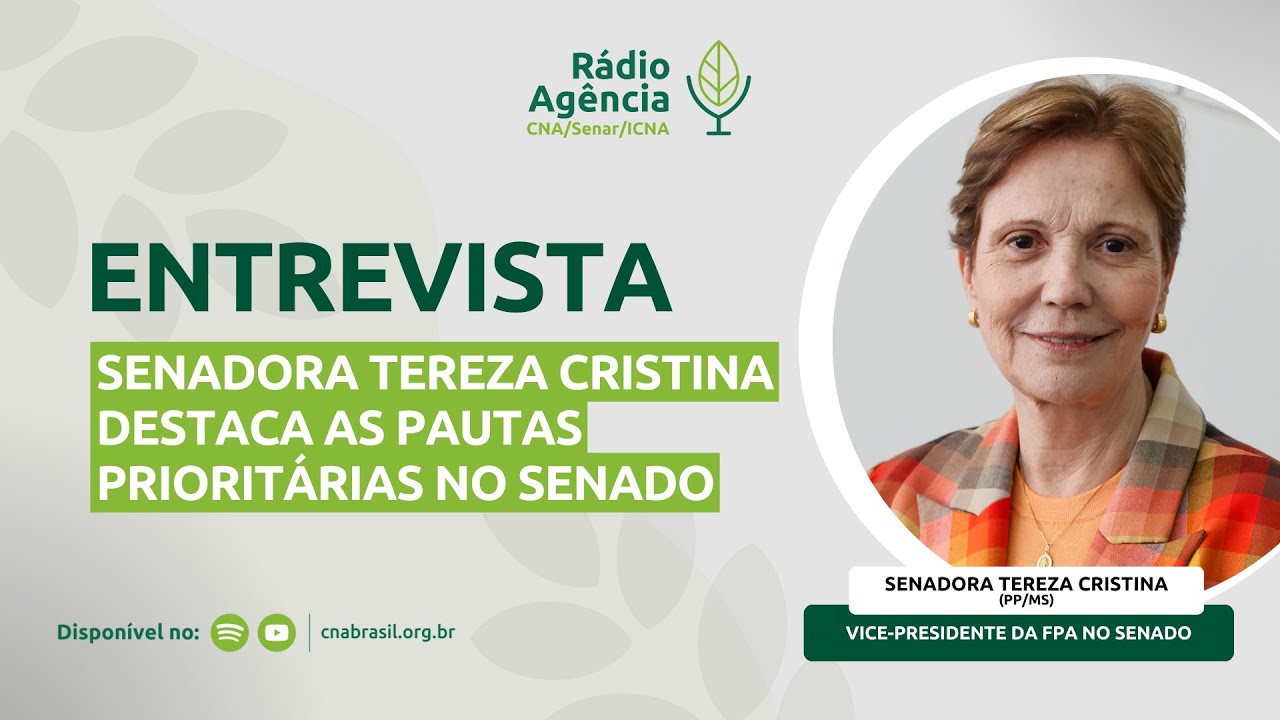 Senadora Tereza Cristina destaca as pautas prioritárias no Senado