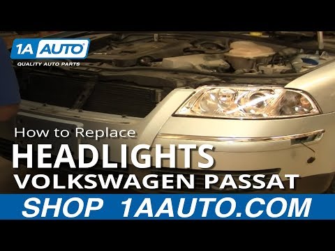 How To Install Replace Headlight and Bulb Volkswagen Passat 02-05 1AAuto.com