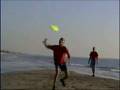 freestyle frisbee - jamming on the beach in Capocotta
