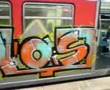 Graffiti Train by CMOS & HENK in Frankfurt