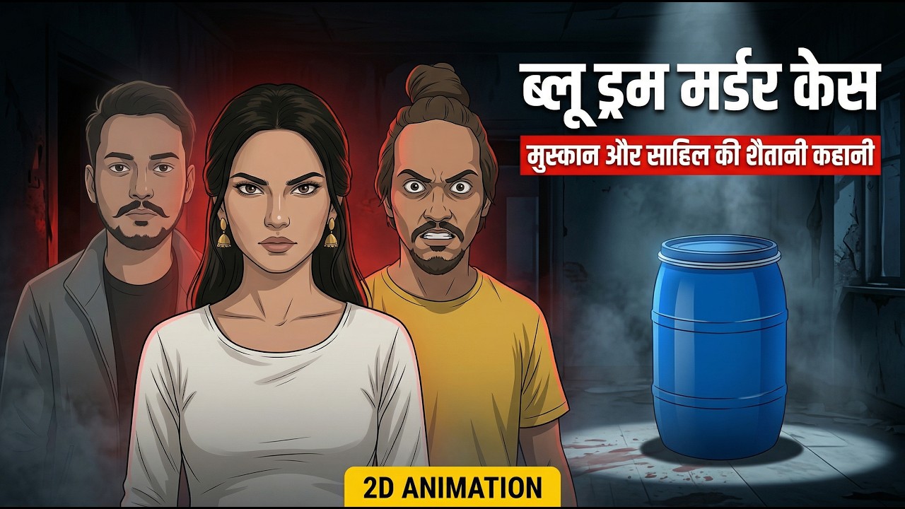 The Blue Drum Murder Case: Muskan and Sahil’s Sinister Story | 2D Animation