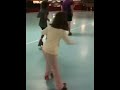 Jessica O learns to roller skate