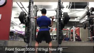 Front Squat 355lb (161kg) New PB