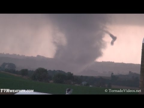 iowa - Storm chasers Daniel Betten, Brandon Lawson and Brett Roberts filmed a long-lived tornado in Woodbury Co., IA, between 6:30-7pm CDT. The tornado started as a...