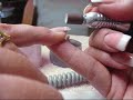 ACRYLIC NAILS - Snake skin effect nails!!  SO COOL!!