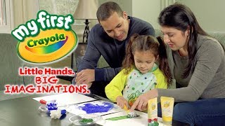 My First Crayola featuring Look models Hilary Russo, Daniel Contreras, Natalie Dressell, Marcelle Fe